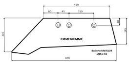 Vomere forato adattabile EMMEGIEMME