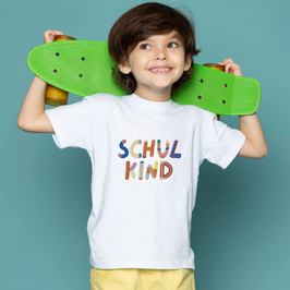 BÜGELBILD "SCHULKIND" BUNTES ABC