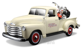 Art.Nr. 16.484 Chevrolet 3100 Pick up +Harley Davidson 2001 FLSTS HER Springer 1950