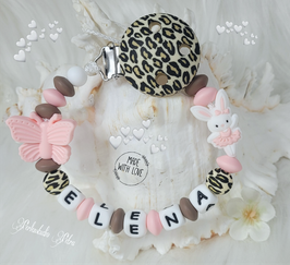 NEU!!! SILIKON Schnullerkette  "Leo Bunny"