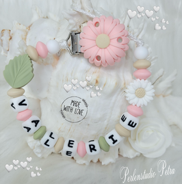SILIKON Schnullerkette "Liebes Gänseblümchen" versch. Farben