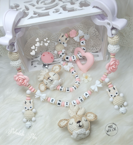 NEU!! Kinderwagenkette Set " Kleines Rehlein"