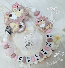 NEU!!! SILIKON Schnullerkette "Binny Bunny"