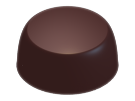 Molde de chocolate y bombón con forma de cuenco.