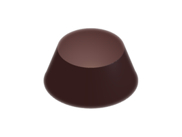 Molde de chocolate y bombón con forma de cúpula.