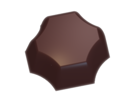 Molde de chocolate y bombón con forma de cruz.
