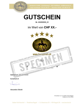 Gutschein "Horsetrail"