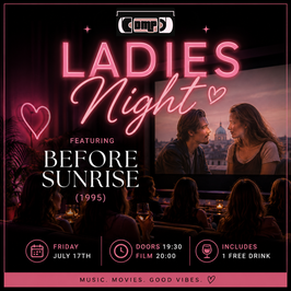 ROOFTOP CINEMA LADIES' NIGHT: BEFORE SUNRISE (1995) – Friday, July 17th – 19:30 – OV