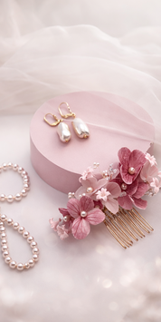 Brauthaarschmuck Blumenkamm Hortensie