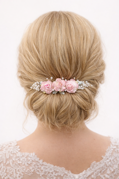 Blumenkamm Romance - Rosenhaarschmuck