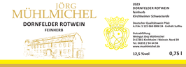 Dornfelder Rotwein feinherb QbA
