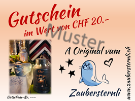 CHF  20.- Gutschein