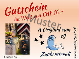 CHF  10.- Gutschein