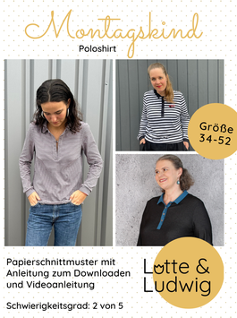 Papierschnittmuster Montagskind