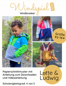 Papierschnittmuster Windspiel Kids