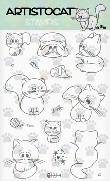 Katzenfreunde 2.0 - Stempel A6
