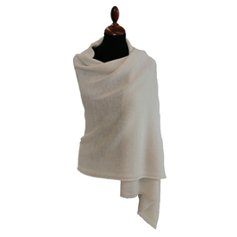 Alpaka - Pashmina naturweiß