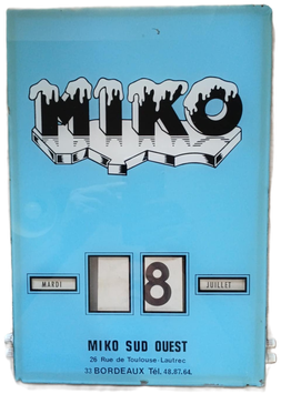 Calendrier publicitaire MIKO vintage – années 60 – Marcel Jost Strasbourg
