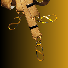 Bretelles "Savane" 3 branches or et ocre