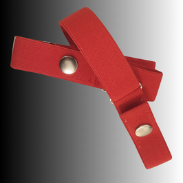 Ceinture sans boucle "Lérins" élastine lisse en rouge