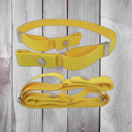 Ceinture sans boucle "Pondichéry" élastine oblique en jaune