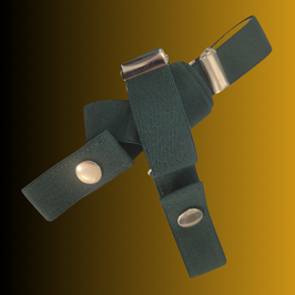 Ceinture sans boucle  "Verdon" élastine lisse en vert bouteille