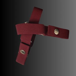 Ceinture sans boucle "Bordeaux" élastine lisse en bordeaux