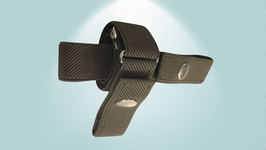 Ceinture sans boucle "JUNGLE" élastine oblique en vert kaki