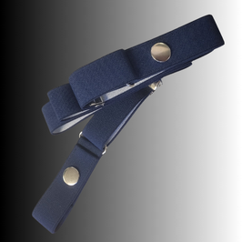 Ceinture sans boucle "Océane" élastine lisse en bleu marine