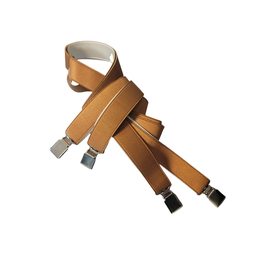 Bretelles  "Savane" couleur Café avec 4 pinces, hauteur 130 cm & largeur 2,5cm