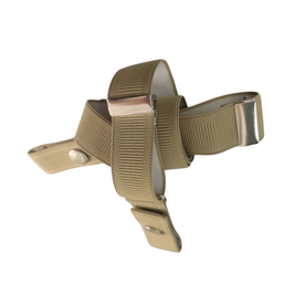 Ceinture sans boucle  "Sahara" élastine striée en beige sable