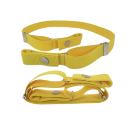 Ceinture sans boucle  "Pondichéry" élastine oblique en jaune