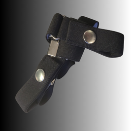 Ceinture sans boucle "Artois" élastine lisse en noir