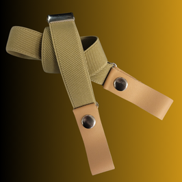 Ceinture sans boucle "DUNE" avec du cuir beige