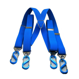 Bretelles en bleu "Azur" avec 4 mousquetons et 4 ajusteurs