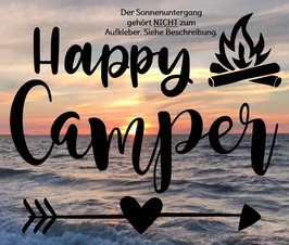 Happy Camper Lagerfeuer 15cm x 11cm
