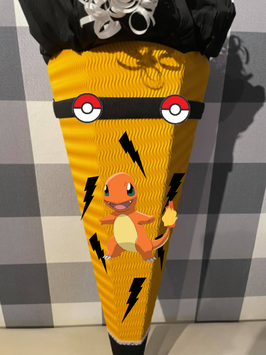 Dekoelemente für Schultüte Pokemon Glumanda verschiedene Farben
