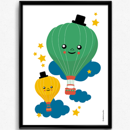 AFFICHE "Hot Air Balloons"