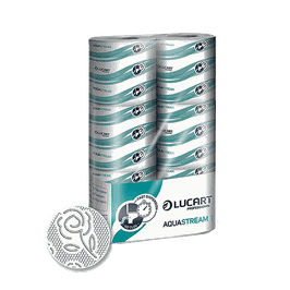 LUCART Aquastream - Papier Hygiénique  Blanc 2 plis  - 200 coupons