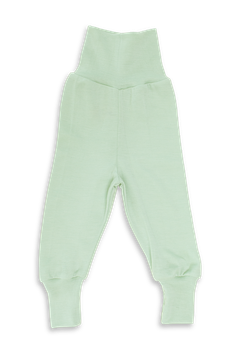 pastel mint Babyhose mit Nabelbund - Wolle / Seide