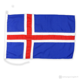 Bootsflagge Island 155 g/m² - genäht
