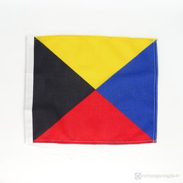 Flaggenalphabet Signalflagge Z (Zulu / Zeppelin) 155 g/m² / 30x36cm