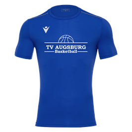 TV Augsburg Shootingshirt blau kurzarm mit Basketball Logo und Wunschname