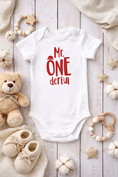 Birthday- Body  Mr. ONEderful - rot auf weiss