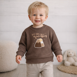 Oversized Sweater LET'S MOVE mountains braun 86