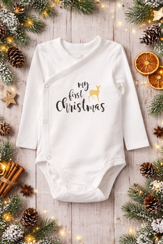 Body  My first Christmas schwarz/gold