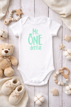 Birthday- Body  Mr. ONEderful - mint auf weiss