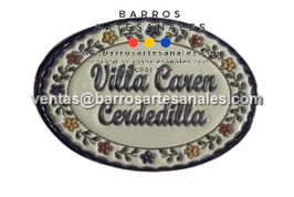 Placa Domiciliaria Realzada Bouquet Plaza Azul Ovalada
