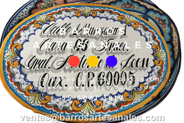 Placa Domiciliaria de Talavera Personalizada Ovalada Mod: 102