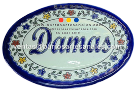 Placa Domiciliaria Realzada Bouquet Plaza Terracota Ovalada